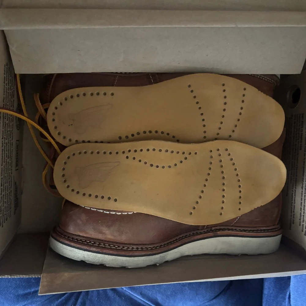 Red Wing Shoes Boots Leather Moc Toe Boots/Copper Rough & Tough